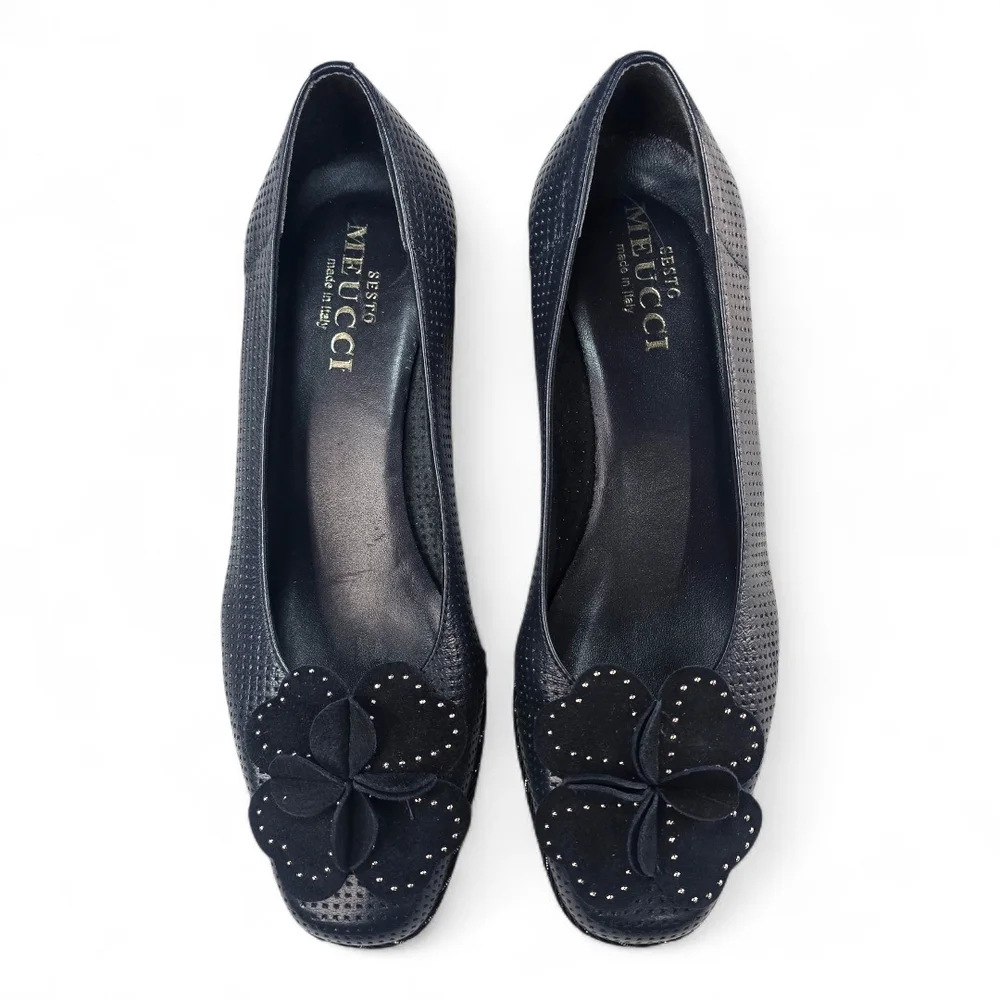 Sesto Meucci Mel Leather Wedge Heels‎ Size 8 Narrow